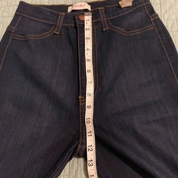 Vibrant M.I.U Women’s 9(W28) Dark Wash Blue Denim High Waist Skinny Jeans USA - Picture 11 of 13